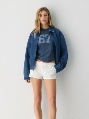 Aritzia Caddie Blouson denim jacket